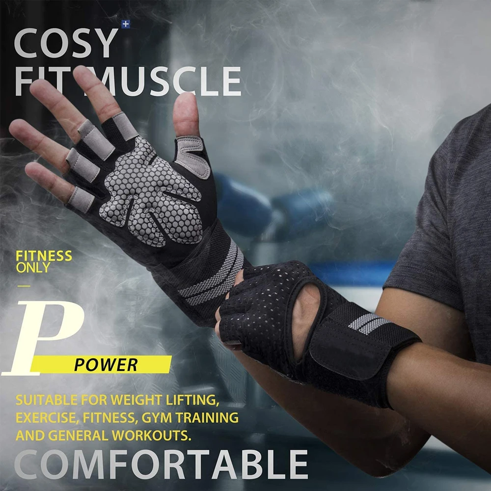 Gants de fitness demi-doigt av - Wrist Wraps Weightlifting Support avis et prix